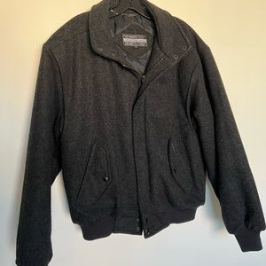 Wool jacket, size 42, members only jacket, color dark gray.